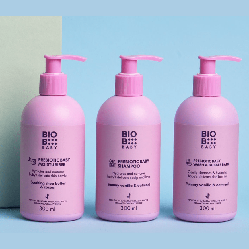 BioB Gavesæt til Baby – Naturlig Pleje med Præbiotika i Smuk Gaveæske - BiobDK