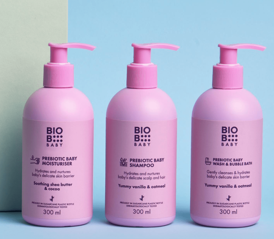 BioB Gavesæt til Baby – Naturlig Pleje med Præbiotika i Smuk Gaveæske - BiobDK